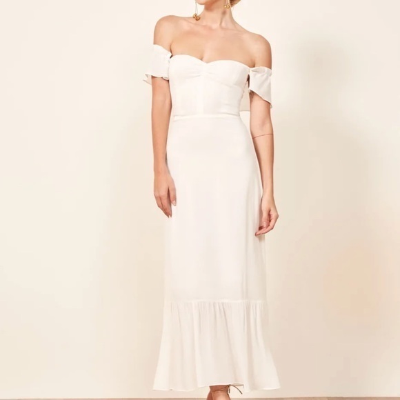 Reformation Butterfly Dress in Ivory *NEW* - Picture 3 of 7